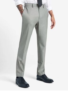 NWT Kenneth Cole stretch slim fit Dress Pants flex waistband 33X32 KD00436 $85